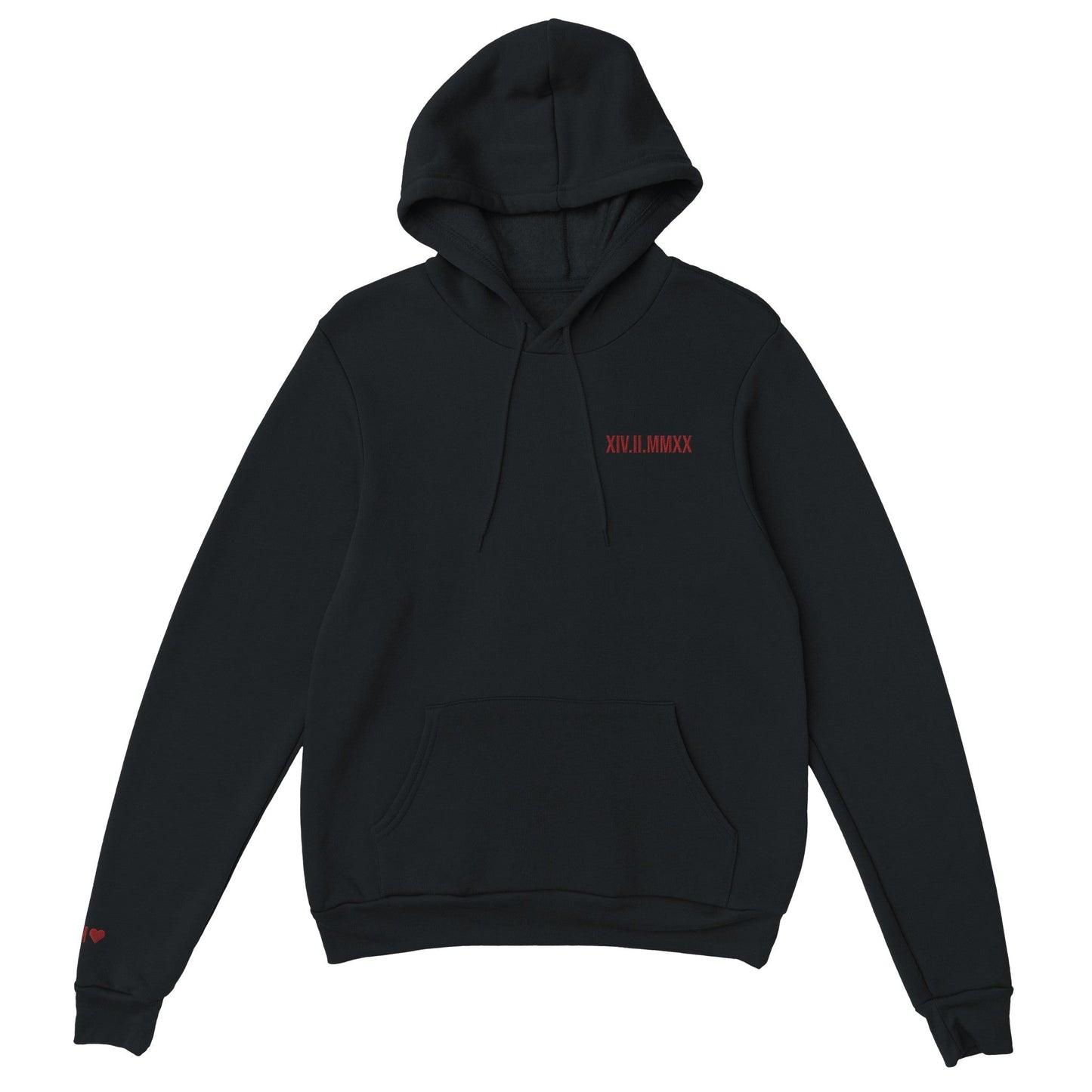 Sweat à capuche avec date romaine brodée