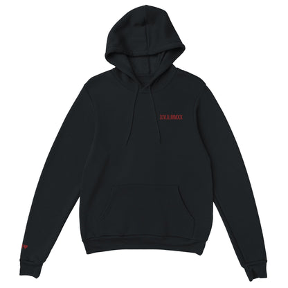 Sweat à capuche avec date romaine brodée