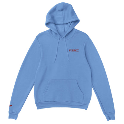 Sweat à capuche avec date romaine brodée
