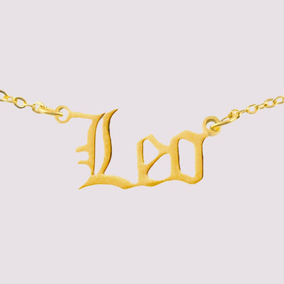 Collier Zodiac Old English