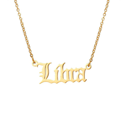 Collier Zodiac Old English