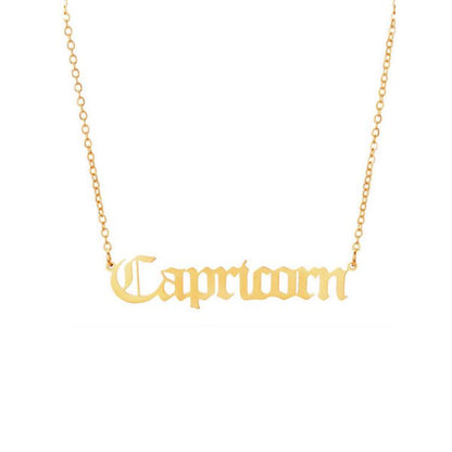 Collier Zodiac Old English